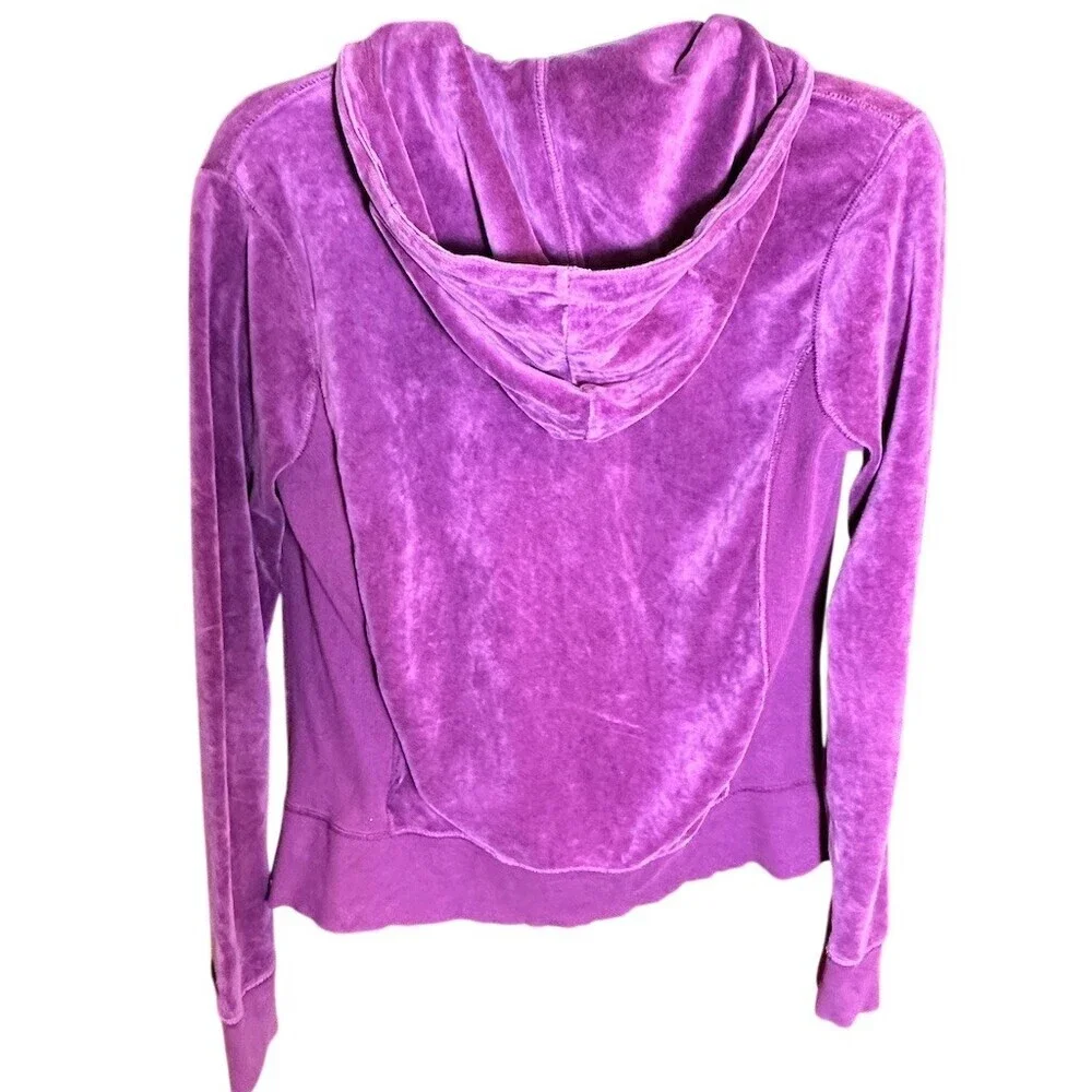 Nike Hoodie Jacket Womens Size M Purple Full Zip Velour vintage